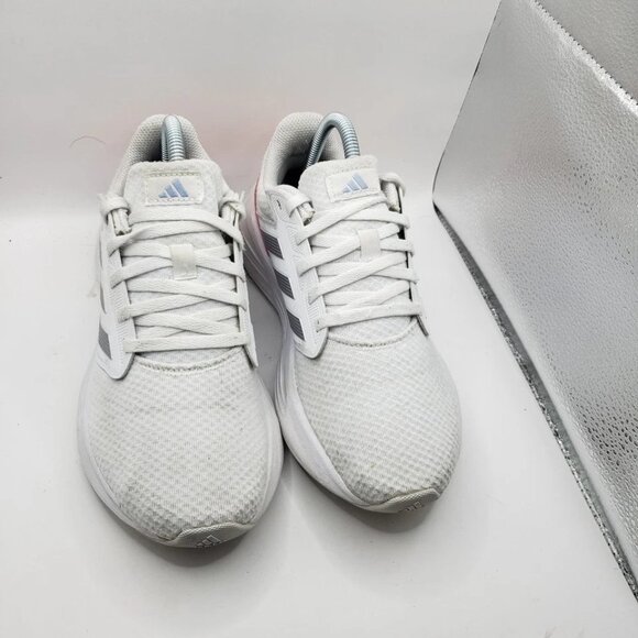 ADIDAS Galaxy 6 women's Size 8 White Grey Orange Running Shoes HP2428 EUC - Picture 4 of 7